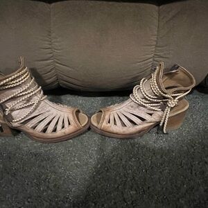 Corral Tan Braided Women's Sandals